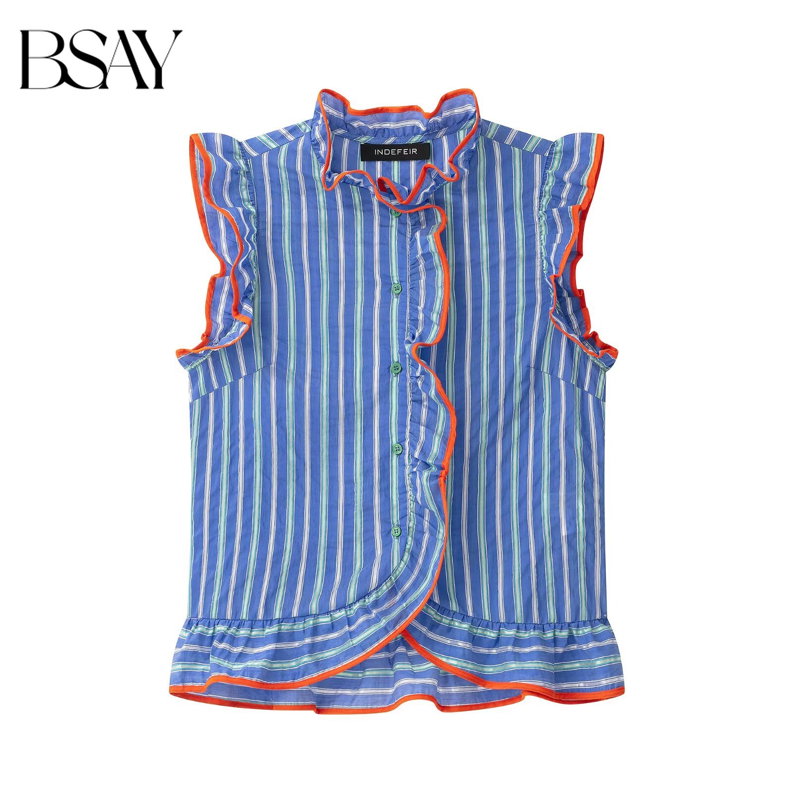 BSAY Women Colorful Striped Sl - огляд і ціна Shirt Camp Collar