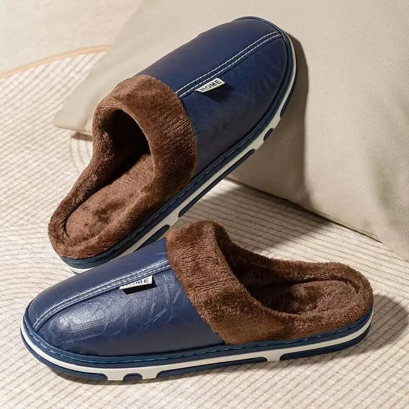 Men's Big Size Winter Slippers - огляд і ціна Flip Flop Leather Men