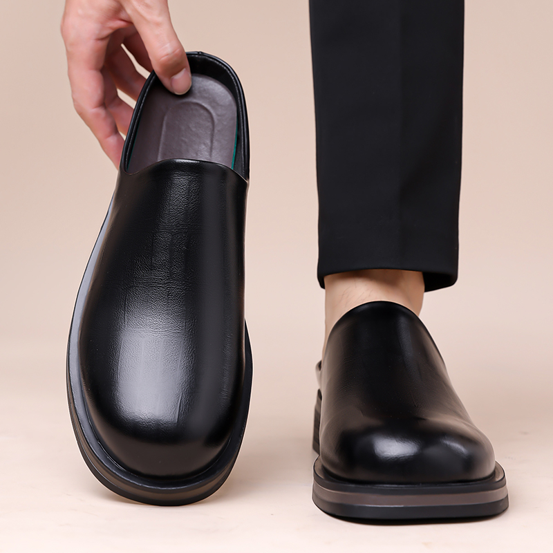 Men Slip-On Half Slippers, Thi - огляд і ціна Flip Flop Leather Men