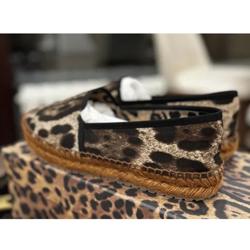 Leopard Pattern Woven Sole Fla - огляд і ціна Espadrille Slip On